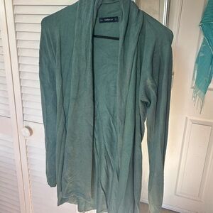 Zara Knit Seafoam Green Open Cardigan